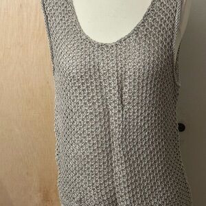 Helmut Lang Silver Knit Tank Top